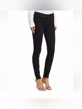PAIGE Black Hoxton Ultra Skinny High-Waist Skinny Jeans Size 28